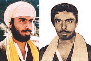 (Left) A file photo of the serial Baldev Sing; (right) a recent computer sketch of the accused prepared by the city police.