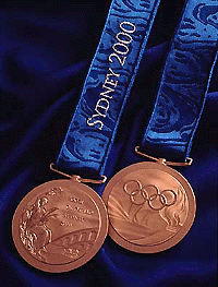 Both sides of the Sydney Olympic medals is shown in this undated hand out photo.