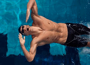 Lenny Krayzelburg, of Studio City, Calif., starts on his way to a new Olympic record as he swims in the finals of the men's 200-meter backstroke at the U.S. Olympic Swimming Trials in Indianapolis, on Monday