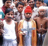 School children at the Independence Day celebration in Bhopal on Tuesday