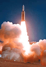  20-story-tall Titan 4B rocket, built by Lockheed Martin, ferries a spy satellite the size of a school bus into space from Vandenberg Air Force Base, California on  Thursday. The flight marked the 1,800th launch from the Central California base in Santa Barbara County since the first missile flew in 1958