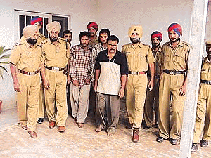 The Focal Point police takes accused Balwinder Singh to court for securing his remand. � Photo by Rajesh Bhambi