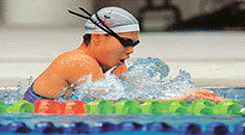 Japan's Yasuko Tajima, currently ranked the world's best in the individual medley, trains at the Sydney Aquatic Centre on Tuesday.