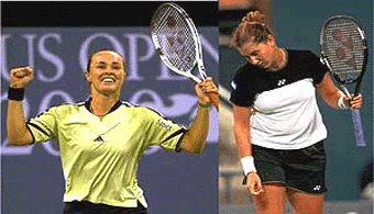 Martina Hingis and Monica Seles