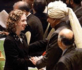 External Affairs Minister Jaswant Singh with Chelsea Clinton