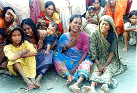 Wailing family members of victims of massacre in Dumaria village under Trari police station of Bhojpur district in Bihar