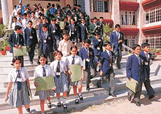 Students from different parts of the country at the Regional Round Square Conference in Vivek High School, Chandigarh, on Monday.� Tribune photo by Pankaj Sharma