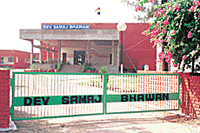 Violating terms of land allotment: The head office of Dev Samaj on the premises of the Dev Samaj College of Education, Sector 36.