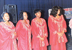 The group of Linda Henry and Daughter of Faith from the USA perform in Tagore Theatre, Chandigarh, on Saturday.
