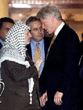 President Clinton and Palestinian leader Yasser Arafat