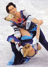 Barbara Fusar-Poli and Maurizio Margaglio of Italy perform their free dance programme to win gold during the Figure Skating Grand Prix Cup of Russia in St Petersburg.