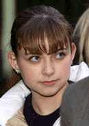 British teenage singer Charlotte Church leaves the High Court in London on Monday.