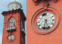 The clock of the Ghanta Ghar that came to a stop nearly two weeks ago. 