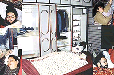 The ransacked room of the house of Mr Avtar Singh Gujral in Ludhiana where robbers struck on Friday night, and (inset) victims of drug-induced sleep.