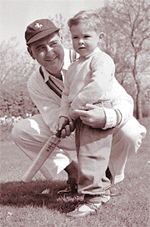 Colin Cowdrey with his eldest son Christopher