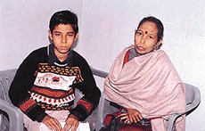 Usha Malhotra with her son Rohit.