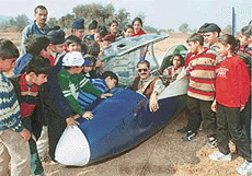 Eager for a joy ride : Children participate in the week-long Winter School of Adventure organised by the Durga Dass Foundation at Haryana Institute of Civil Aviation in Pinjore on Tuesday.
