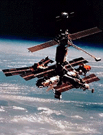 A view of the Russian Mir orbital space station in this undated file picture.