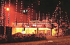 City hotels all set to welcome the New Year: Hotel Mountview in Sector 10 illuminated for the celebrations.