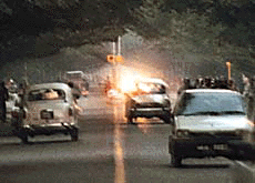 Fog on Wednesday in Chandigarh reduces the visibility on the city roads.