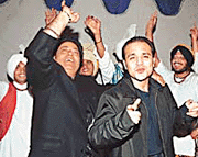 Punjabi pop singers, Shail (right) and Mangal Singh