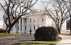 Side-view of the White House