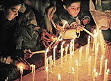 In memory of the Gujarat earthquake victims, Freedom India, an NGO and the Chandigarh Territorial Youth Congress organise a candle-light procession from Nehru Park in Sector 22 to Math Mandir in Sector 20 in Chandigarh.