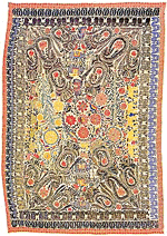Kantha: Embroidered Quilt Cover. Bengal, 19th century. Gurusaday Dutt Museum, Calcutta.