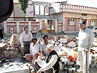 Kishore of Bachau, with his only property � two trunks and a few glasses.