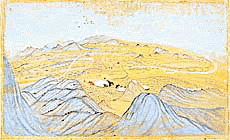 An encampment in the hills. Kutch, ca 1800 (Collection: Prof & Mrs Lutt, Germany  