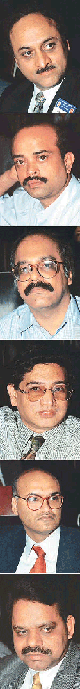 From Top to Bottom: Randhir Sood, D. Amrapurkar, D.N. Reddy, T.S. Chandrasekar, R. Aggarwal, P. Augustine. 