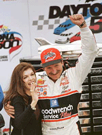 Nascar motor racing legend Dale Earnhardt died of injuries resulting from a last-lap accident at Sunday�s Daytona 500.
