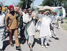 Farmers carry seeds.