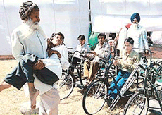 If Sukhwinder could walk, his father would have presented him a bicycle.
