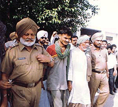 Five persons accused of transporting cows for slaughter purpose being produced in court in Ludhiana on Monday