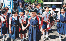Back to school: After about two weeks of playing video games and watching movies, the little ones return to schools in Chandigarh on Tuesday.