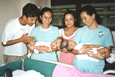 Conjoined twin girls.