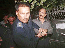 Nepal police arrests Pakistani diplomat Mohammed Arshad Cheema (right), First Secretary at the Pakistani Embassy, in Kathmandu on Thursday night after 16 kg of RDX explosives was found in the home where he was staying.He later denied any link with it.