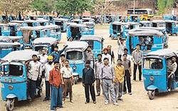 Fearing a fresh challaning drive several auto-rickshaws remained off the road in Chandigarh on Tuesday. 