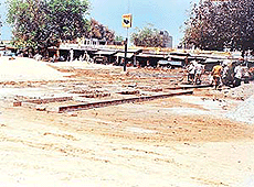 A view of the Mullanpur mandi where construction work is still on.