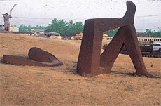A piece of art at Shanmugham beach