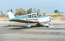 An eight-seater plane prepares to take off at the Pinjore Civil Aviation Club.
