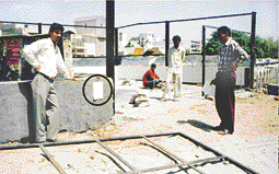 The incomplete structure of the garbage dump