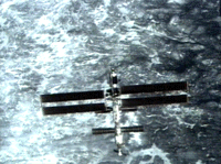 The International Space Station floats above the Earth after the space shuttle Endeavour undocked from it to return home following the completion of its mission on Sunday. 