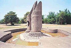 The only sculpture approved by Le Corbusier for the Sector 10, Leisure Valley, embodies the dead spirit of the valley which now stands blatantly encroached upon.