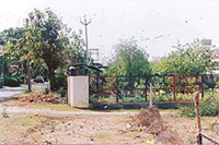 A view of a permanent enclosure raised by an Urban Estate resident on the 70-foot-long vacant space behind some houses. 