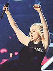 Madonna performs at the Grammy Awards. 