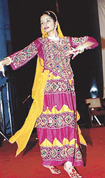 A student performs a dance at the annual function �Jashn-e-Baharan� at Pal Auditorium of Punjab Agriculture University in Ludhiana on Saturday.