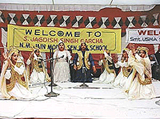 A qawali being presented by students of N.M. Jain Memorial Senior Secondary School at a function in Ludhiana on Thursday.