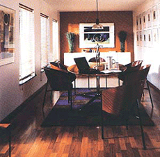 Laminated floors are very much in vogue these days.